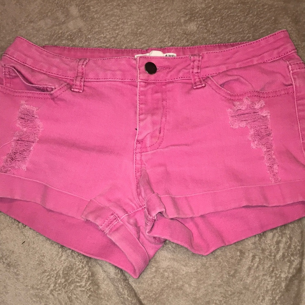 2.1 cute hot pink summer shorts